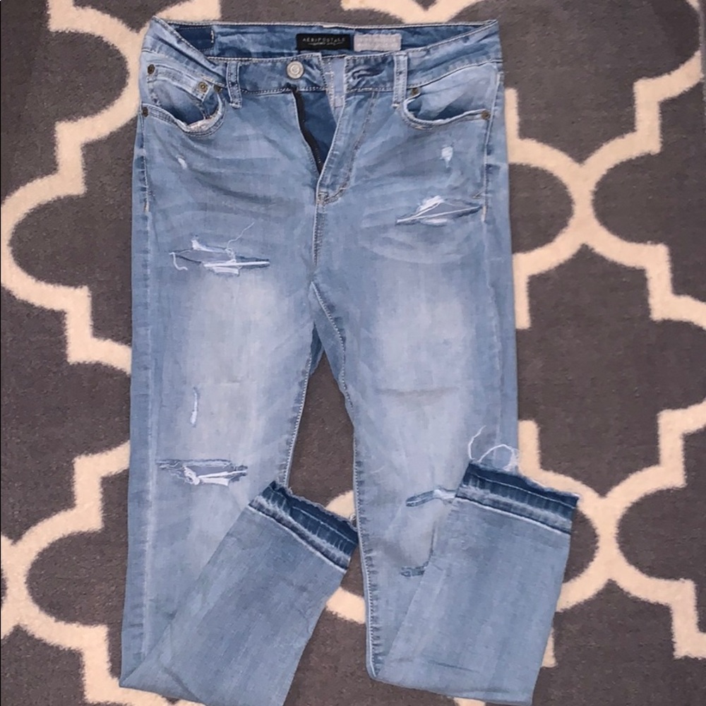 Slightly ripped jeans